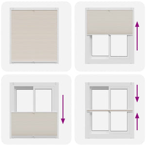 Pleated Blind 110x125cm Cream