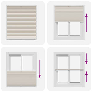 Pleated Blind Pleated Roller Blind 110x150cm Cream