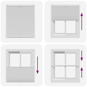 vidaXL Blackout Pleated Blind 110x125 cm White