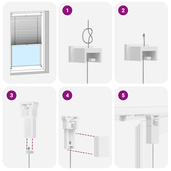 Pleated Blind Roller Blind Pleated Roller Blind 110x200cm White