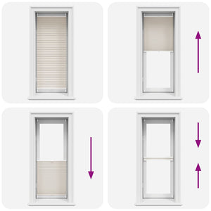 Pleated Blind Roller Blind Pleated Roller Blind 40x100cm Cream