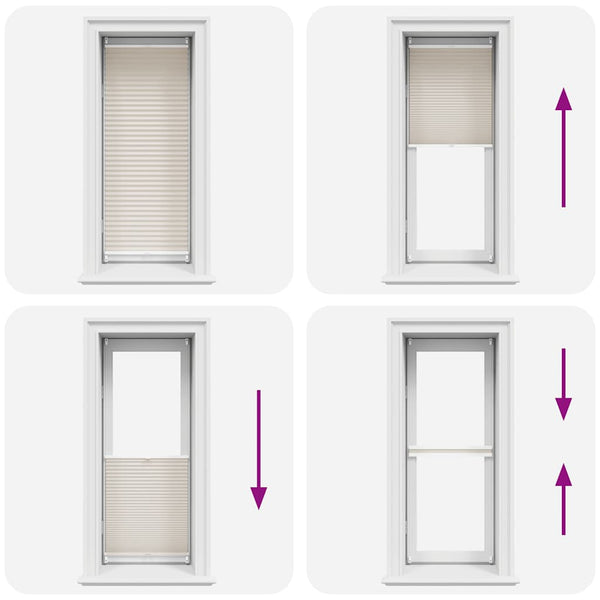 Pleated Blind Roller Blind Pleated Roller Blind 40x100cm Cream