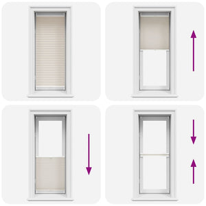 Pleated Blind Roller Blind Pleated Blind 40x125cm Cream