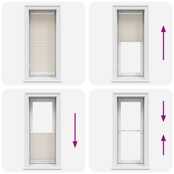 Pleated Blind Roller Blind Pleated Blind 40x125cm Cream