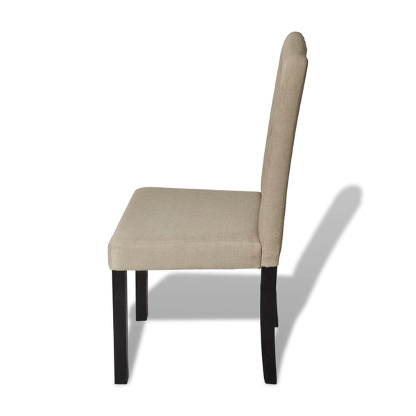 vidaXL Dining Chairs 2 pcs Camel Brown Fabric