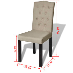 vidaXL Dining Chairs 2 pcs Camel Brown Fabric