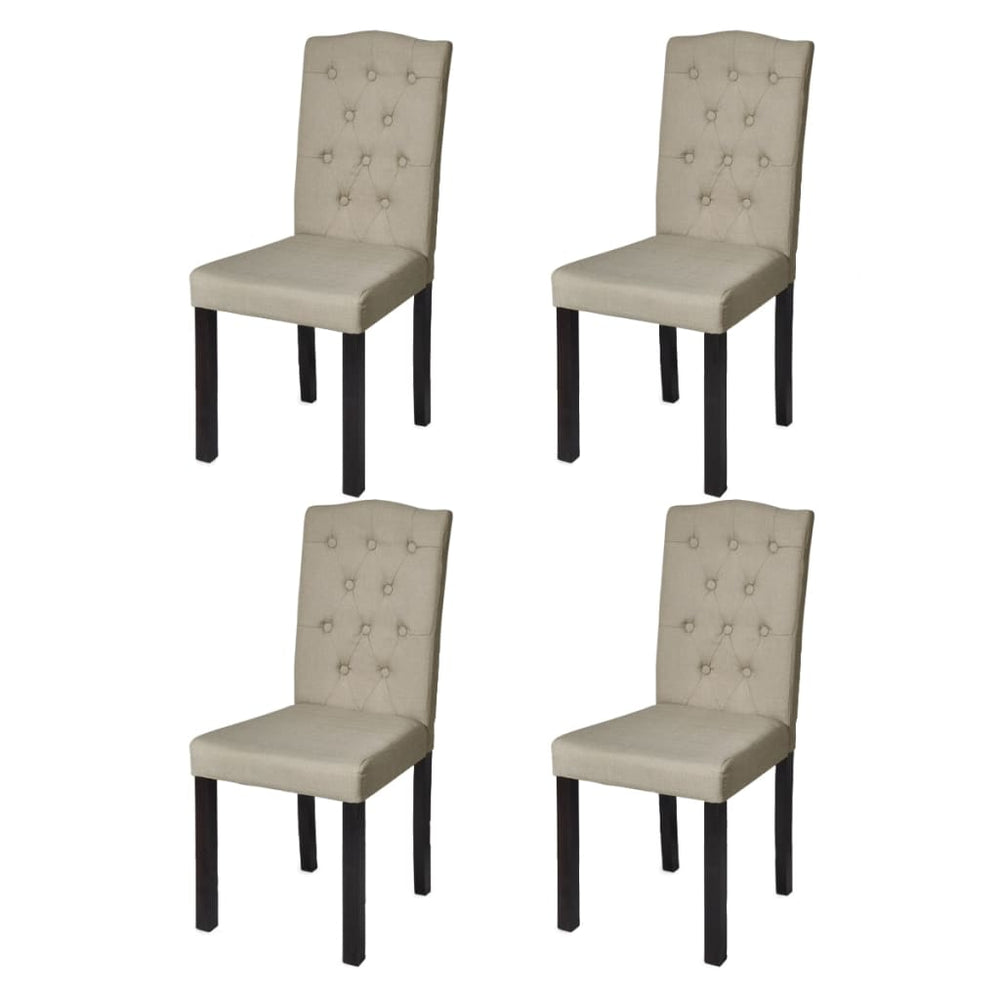 vidaXL Dining Chairs 4 pcs Camel Brown Fabric
