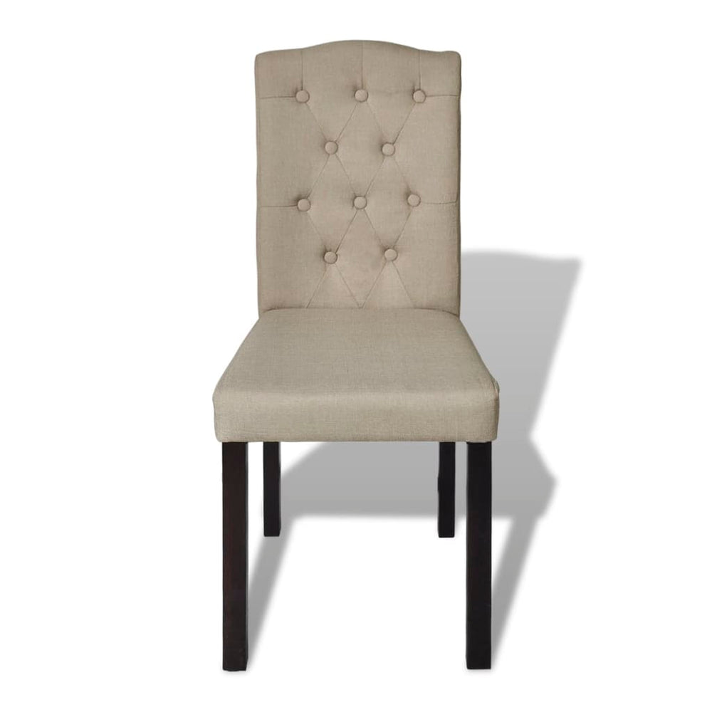 vidaXL Dining Chairs 4 pcs Camel Brown Fabric