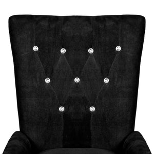 vidaXL Armchair Black Velvet