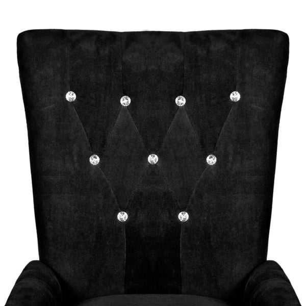 vidaXL Armchair Black Velvet