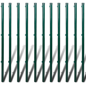 vidaXL Chain Link Fence with Posts and Ground Sleeves Steel 0.8x25 m