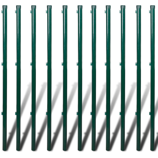 vidaXL Chain Link Fence with Posts and Ground Sleeves Steel 0.8x25 m