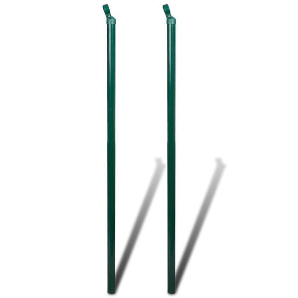 vidaXL Chain Link Fence with Posts and Ground Sleeves Steel 0.8x25 m