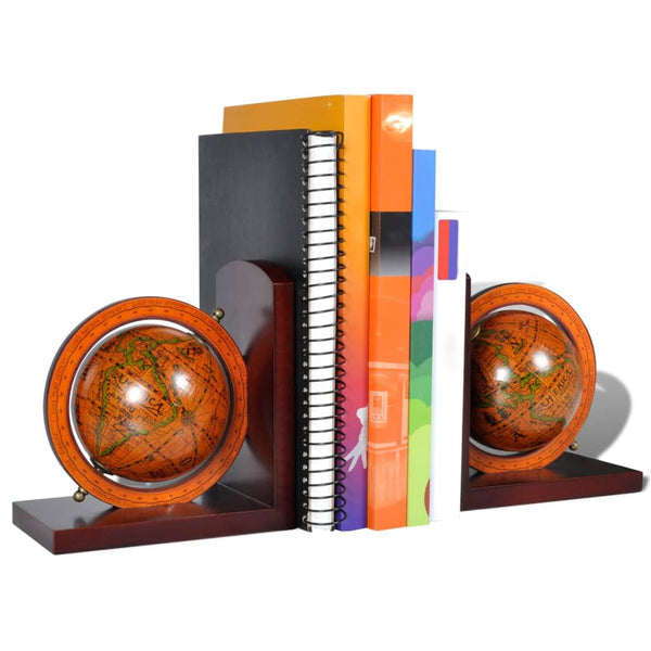 vidaXL Globe Bookends 2 pcs.
