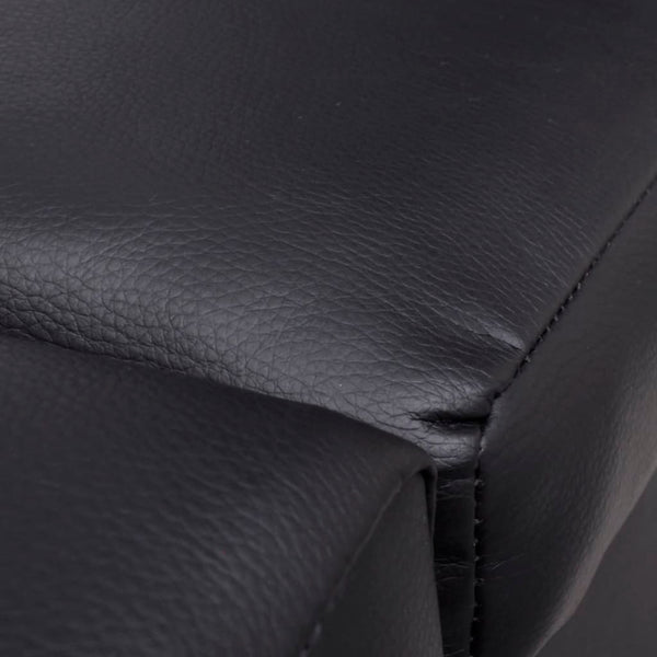 vidaXL Chaise Lounge Black Faux Leather
