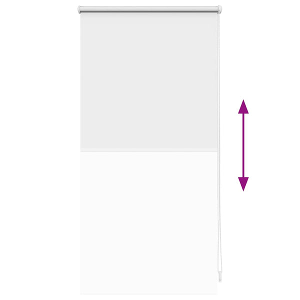vidaXL Blackout Roller Blind 44.4 x 100 cm, Fabric Width 40 cm, White