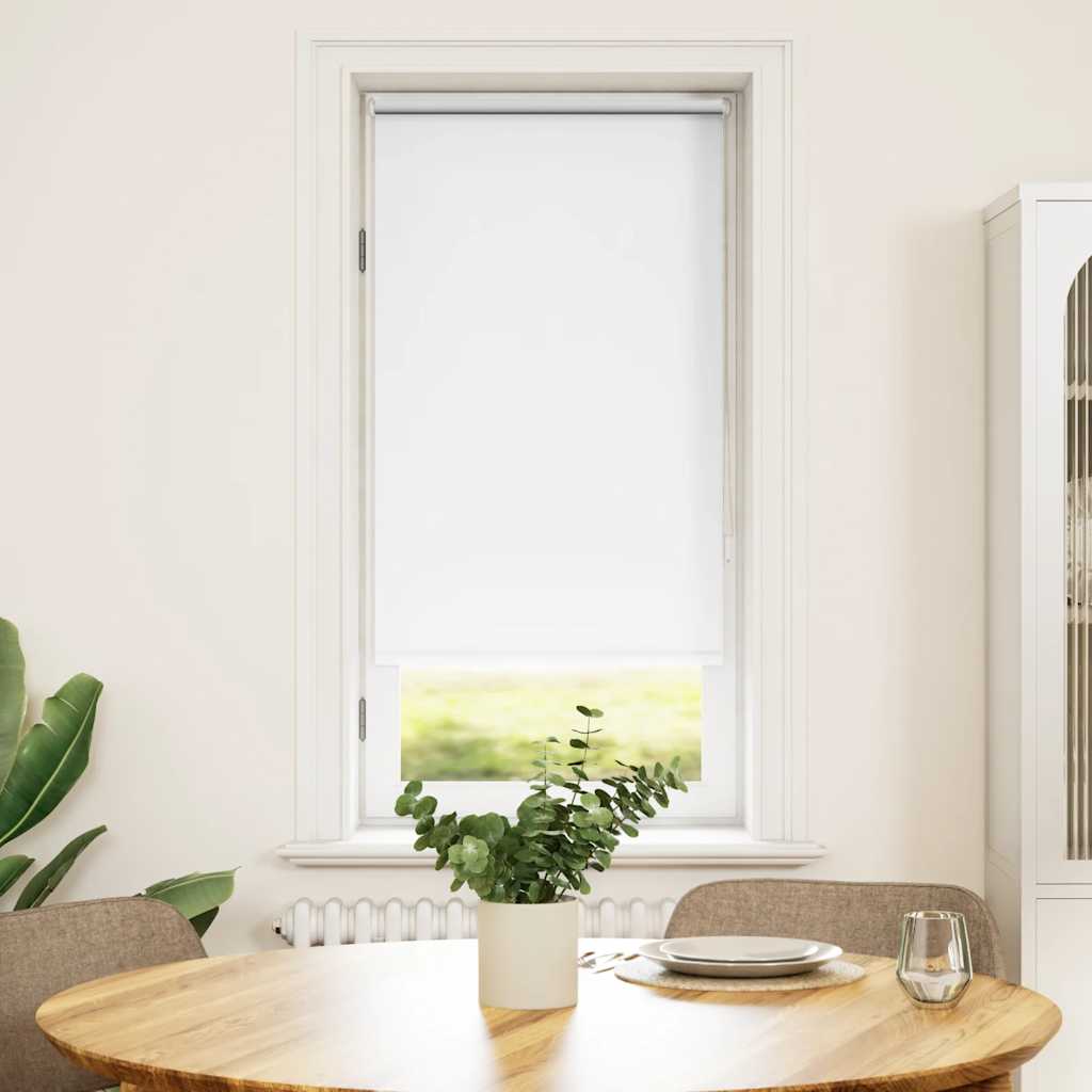 vidaXL Blackout Roller Blind 44.4 x 100 cm, Fabric Width 40 cm, White