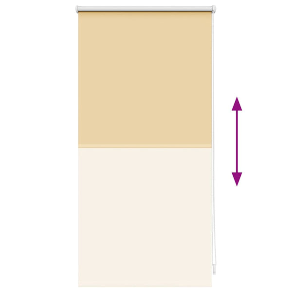 vidaXL Blackout Roller Blind 44.4 x 100 cm, Fabric Width 40 cm, Beige