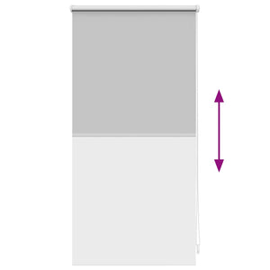vidaXL Blackout Roller Blind 44.4 x 100 cm, Fabric Width 40 cm, Grey