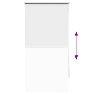 vidaXL Blackout Roller Blind 64.4 x 120 cm, Fabric Width 60 cm, White