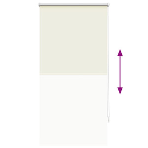 vidaXL Blackout Roller Blind 64.4 x 120 cm, Fabric Width 60 cm, Off-White