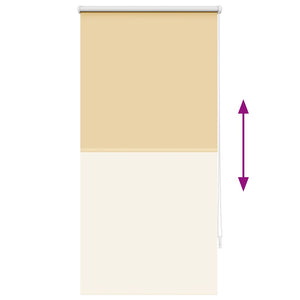 vidaXL Blackout Blind 64.4 x 120 cm, Fabric Width 60 cm, Beige