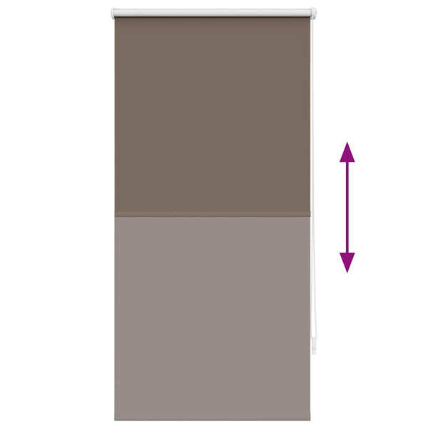 vidaXL Blackout Roller Blind 64.4 x 120 cm, Fabric Width 60 cm, Coffee Brown