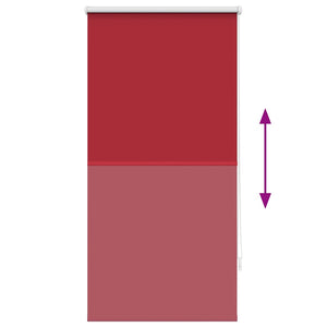 vidaXL Blackout Roller Blind 64.4 x 120 cm, Fabric Width 60 cm, Red