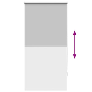 vidaXL Blackout Roller Blind 64.4 x 120 cm, Fabric Width 60 cm, Grey