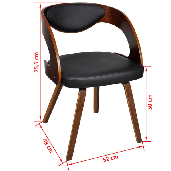 vidaXL Dining Chairs 2 pcs Brown Faux Leather