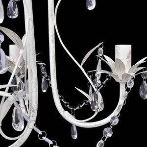 Chandelier Pendant Light Crystal Lamp Lustre White