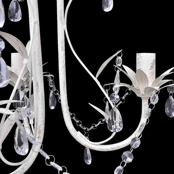 Chandelier Pendant Light Crystal Lamp Lustre White