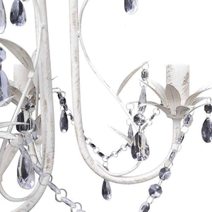 Chandelier Pendant Light Crystal Lamp Lustre White