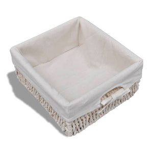 vidaXL Storage Bench White 62×33×42 cm Paulownia Wood