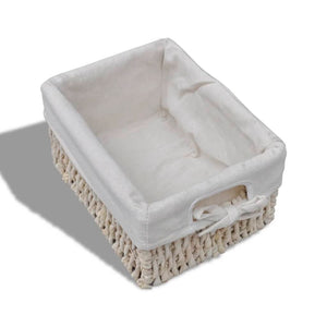 vidaXL Wooden Basket Shelf with 4 Baskets White