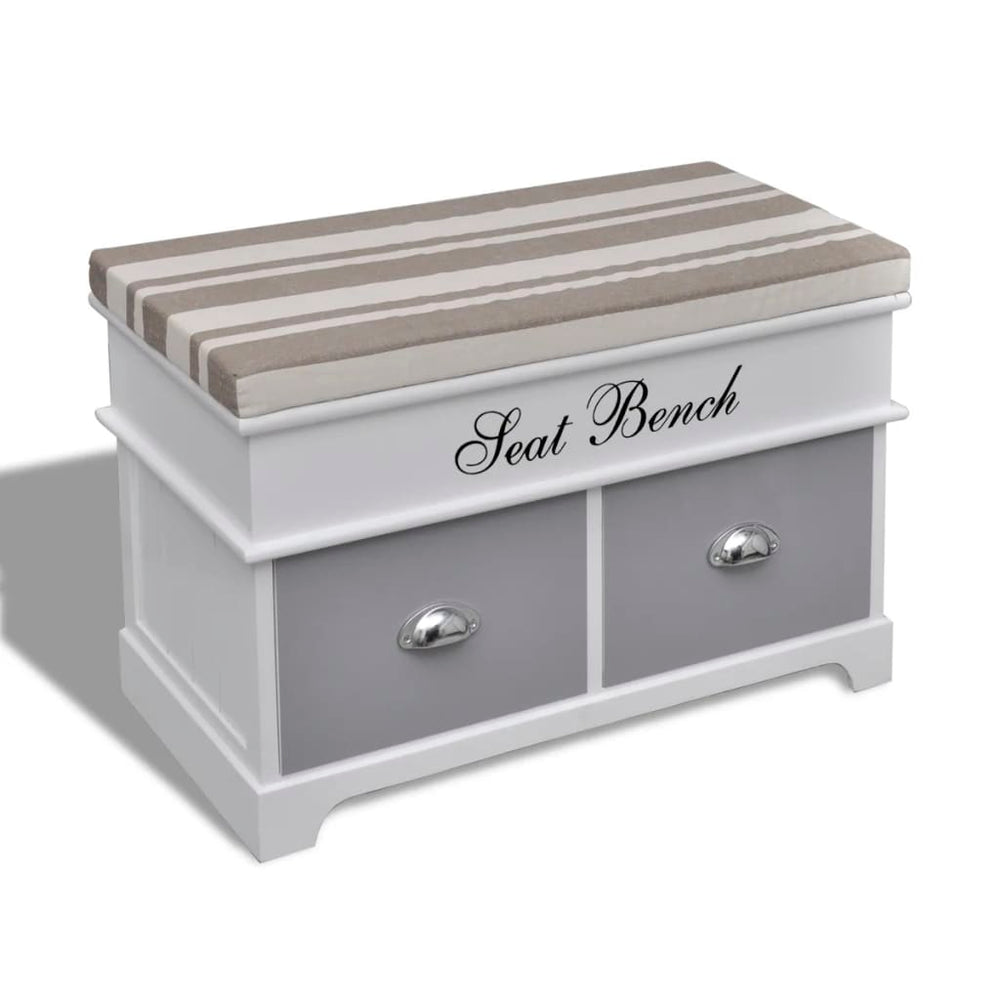 Cupboard Bench Chest Bench +Cushion+2 Drawers