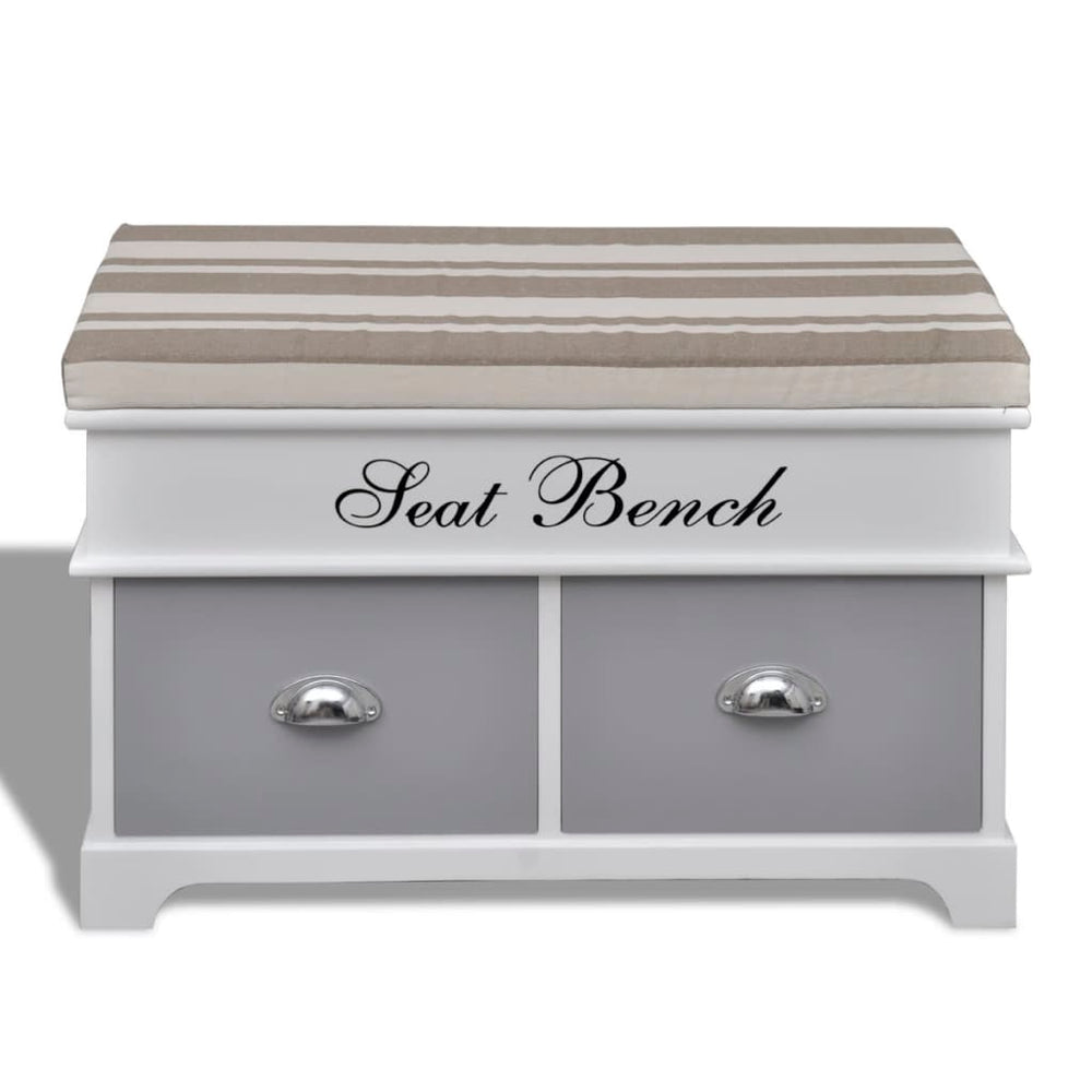 Cupboard Bench Chest Bench +Cushion+2 Drawers