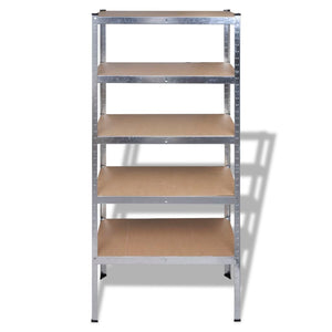 5x Boltless Shelf Unit Storage Rack Heavy Duty Shelf Workshop Shelf