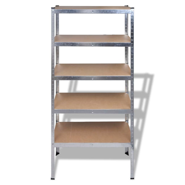 5x Boltless Shelf Unit Storage Rack Heavy Duty Shelf Workshop Shelf