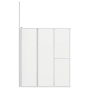 Duschwand L-Form 70x120x137 cm 4-teilig Faltbar
