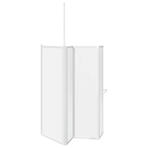 Duschwand L-Form 70x120x137 cm 4-teilig Faltbar