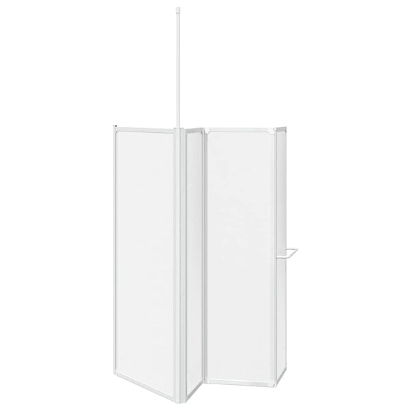 Duschwand L-Form 70x120x137 cm 4-teilig Faltbar