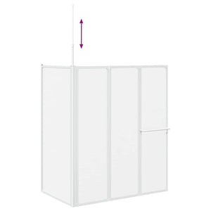 Duschwand L-Form 70x120x137 cm 4-teilig Faltbar