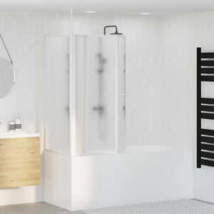 Duschwand L-Form 70x120x137 cm 4-teilig Faltbar