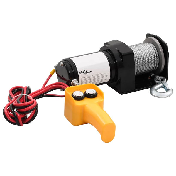 vidaXL 12 V Electric Winch 907 kg Cable Remote Control