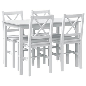 vidaXL 5-piece Dining Set White
