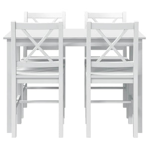 vidaXL 5-piece Dining Set White