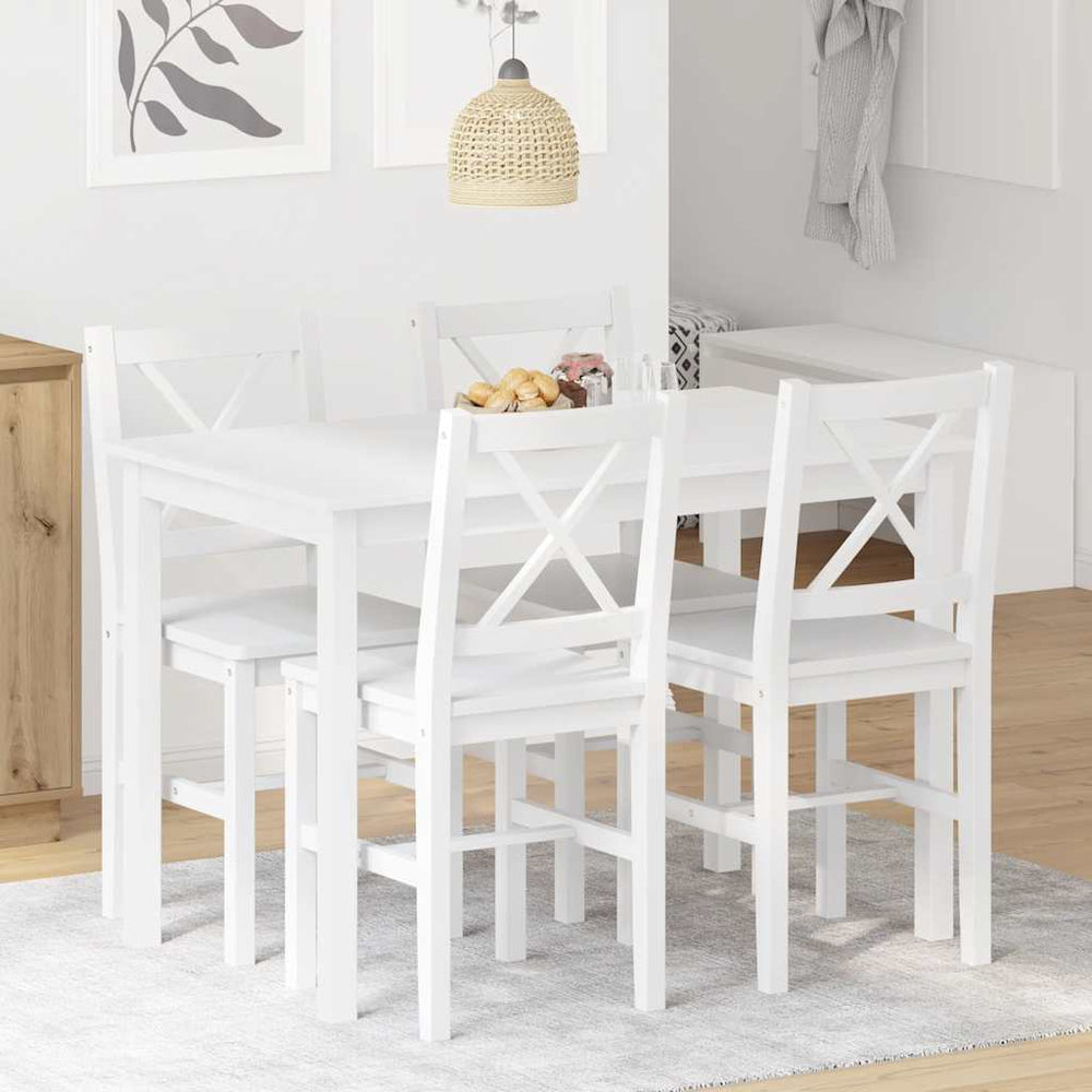 vidaXL 5-piece Dining Set White