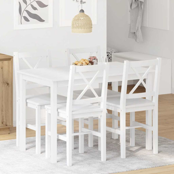 vidaXL 5-piece Dining Set White
