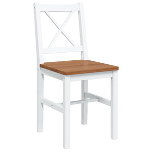 vidaXL 5-Piece Dining Set Brown and White